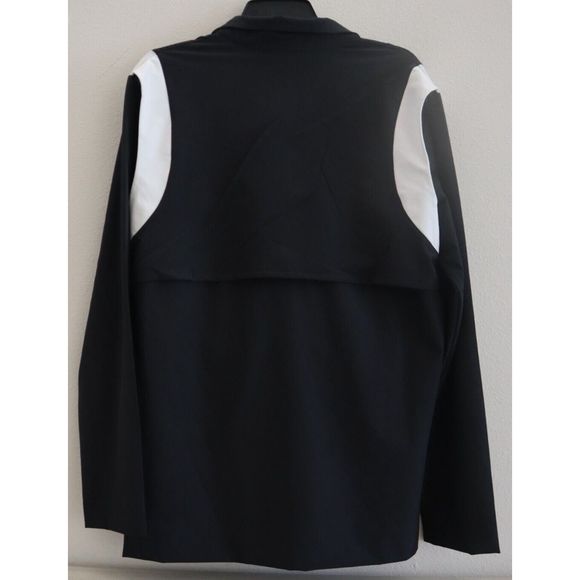 Nike ZDJ4924 Men's Sz M Black 1/4 Zip Lightweight L/S Pullover Coach's Jacket - Picture 2 of 8